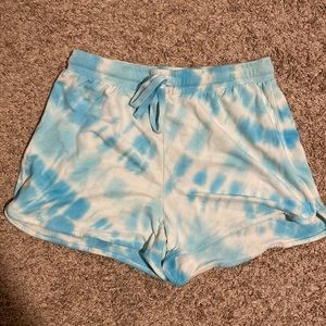 Jane and delancey blue tie dye shorts